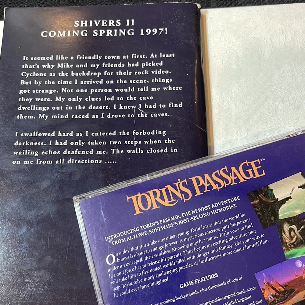 Vintage Game and Guide- Shivers: What Darkness Conceals Terror Reveals, 1995